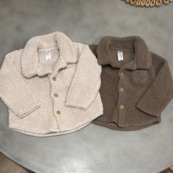 modern moments Other - Modern Moment Cozy Sherpa Jackets in Cream and Brown, Size 24m